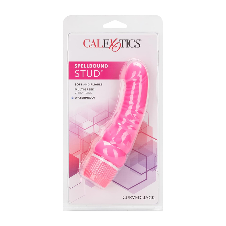 CalExotics Spellbound Stud Dildo Vibe as seen inside of packaging 