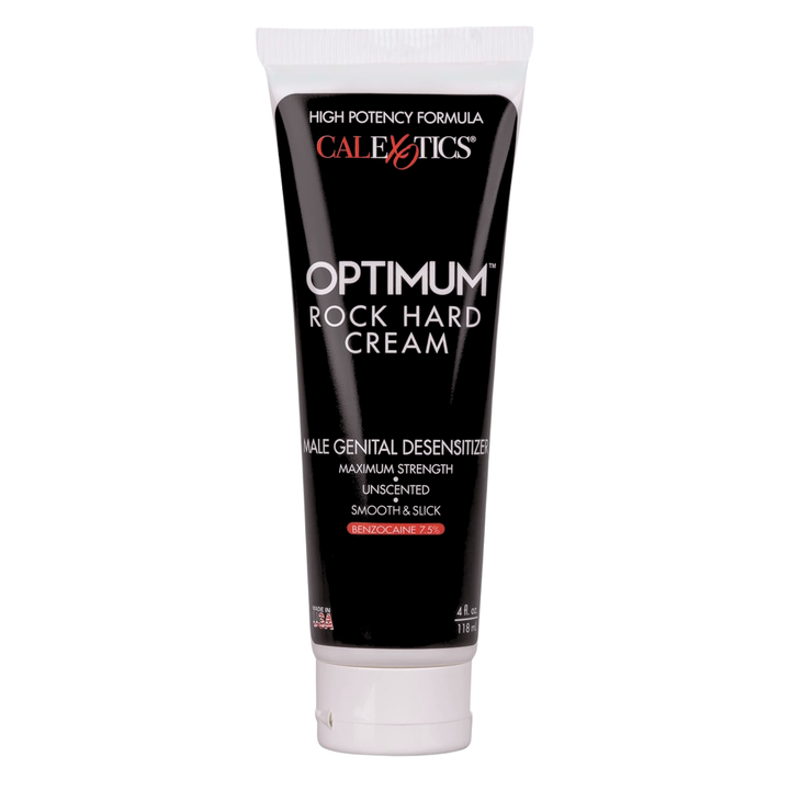 4 oz Tube of Optimum Rock Hard Cream by Calexotics on a white background