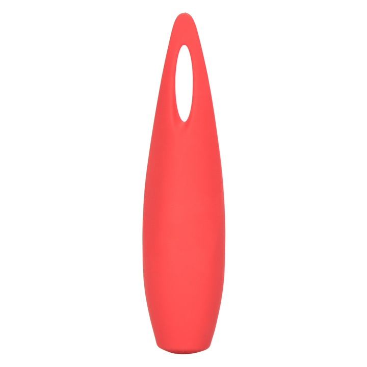 Red clit encasing vibe on a white background