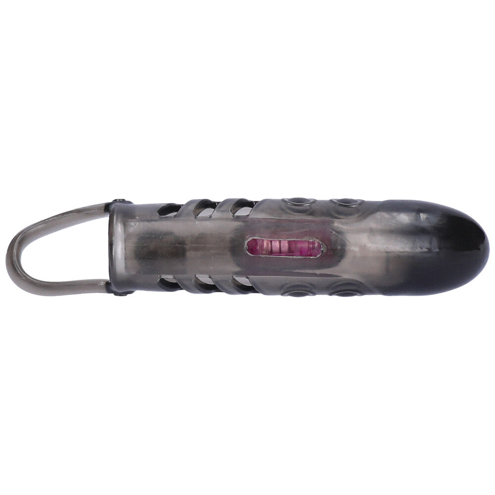 Vibrating penis extender with rabbit from underneath