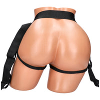 Everlasting harness with hollow strap on dildo facing back