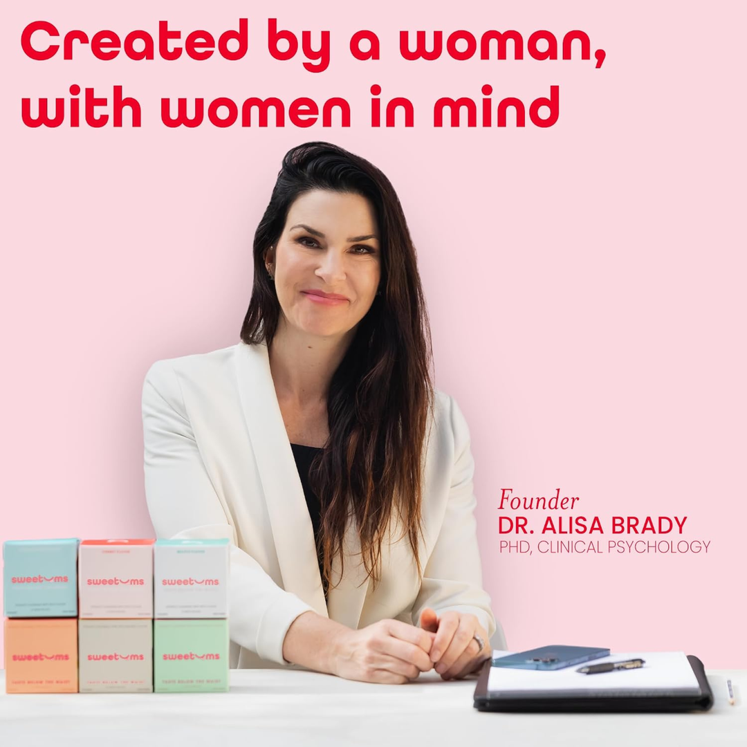 created by one woman with women in mind Sweetums Flavored Wipes 