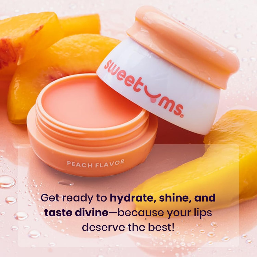 opened peach Sweetums Flavored Lip Balm