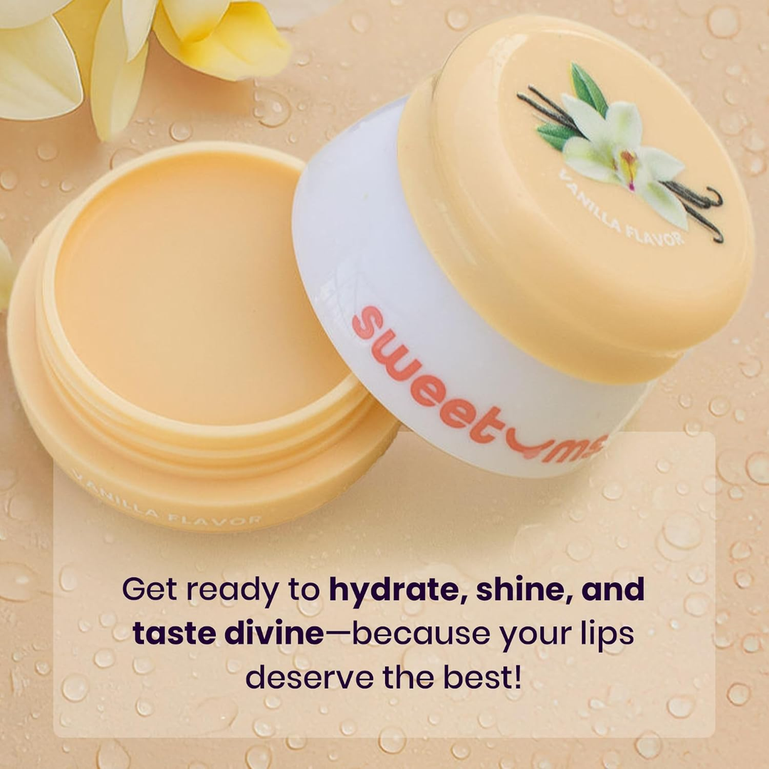 opened Sweetums Flavored Lip Balm in vanilla 