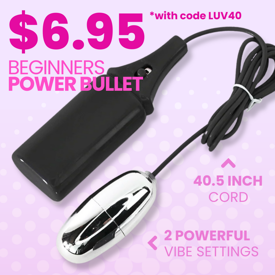 $6.95 *with code LUV40 BEGINNERS POWER BULLET 40.5 INCH CORD 2 POWERFUL VIBE SETTINGS 