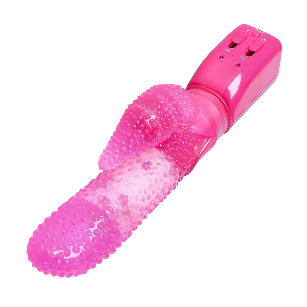 Dual-Action Rotating Tongue G-Spot Vibe angled view from tip 