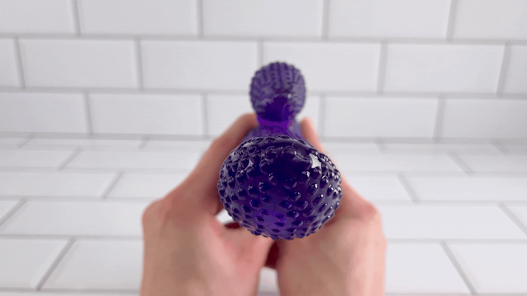GIF front view of shaft tip fro Dual-Action Rotating Tongue G-Spot Vibe 