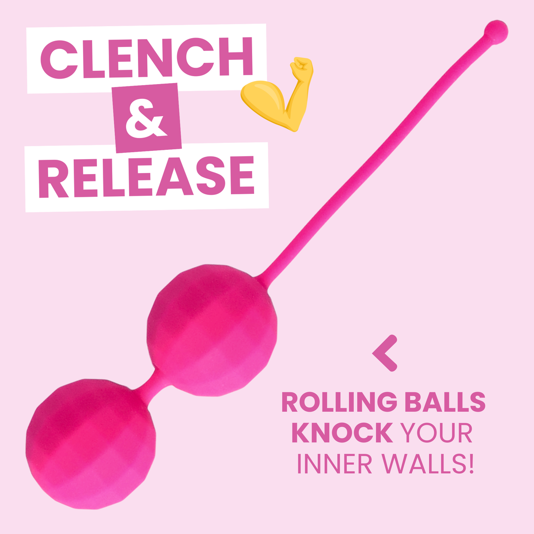 clench and release rolling balls knock your inner walls Silicone Dual Kegel Balls