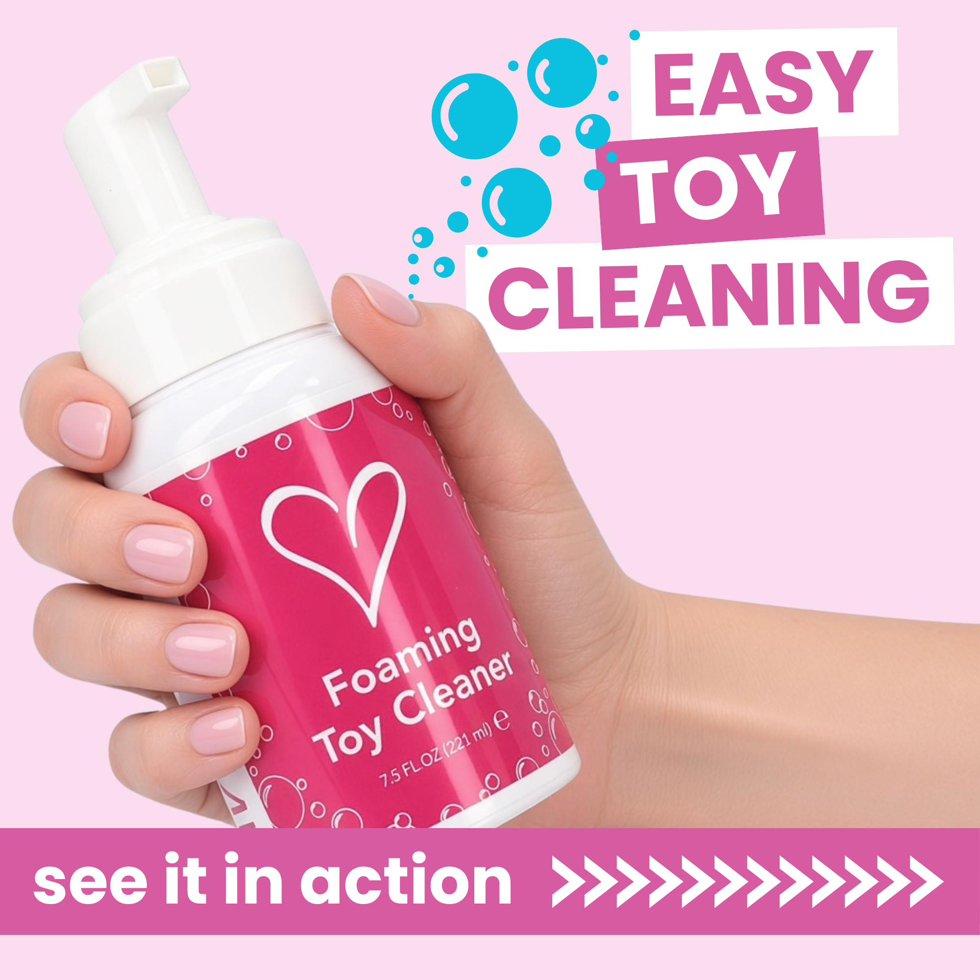 Foaming Toy Cleaner - Large Bottle - Keep Your Toys Clean!
