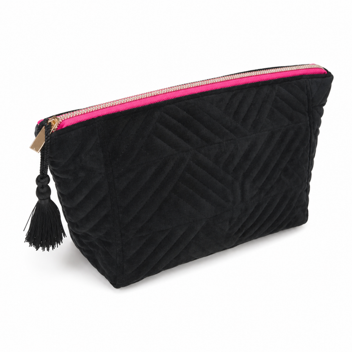 Classy Quilted Fabric Storage Bag for Your Sex Toys and Lubes
