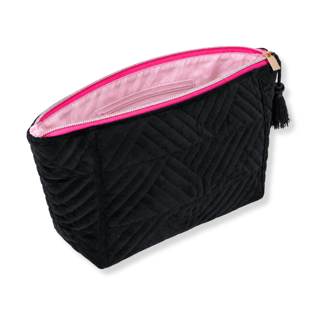 Classy Quilted Fabric Storage Bag for Your Sex Toys and Lubes