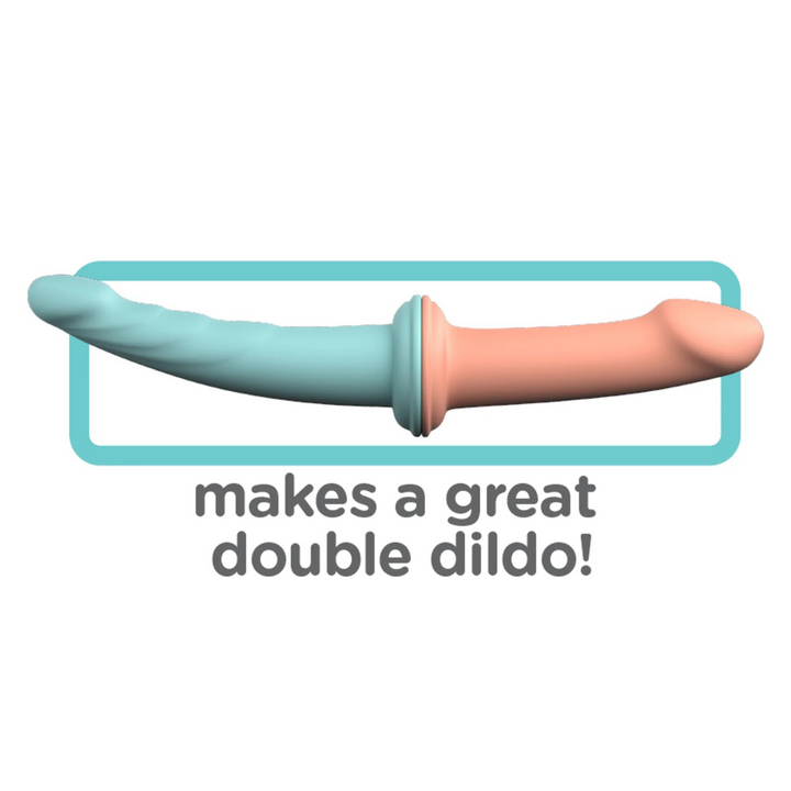 Dillio Platinum Body Dock SE Fantasy Kit image showing you can take two dildos and suction cup them together to form a double dildo.