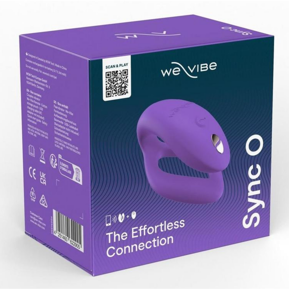 We-Vibe Sync O Rechargeable Silicone Couples Vibrator with Remote Control in box