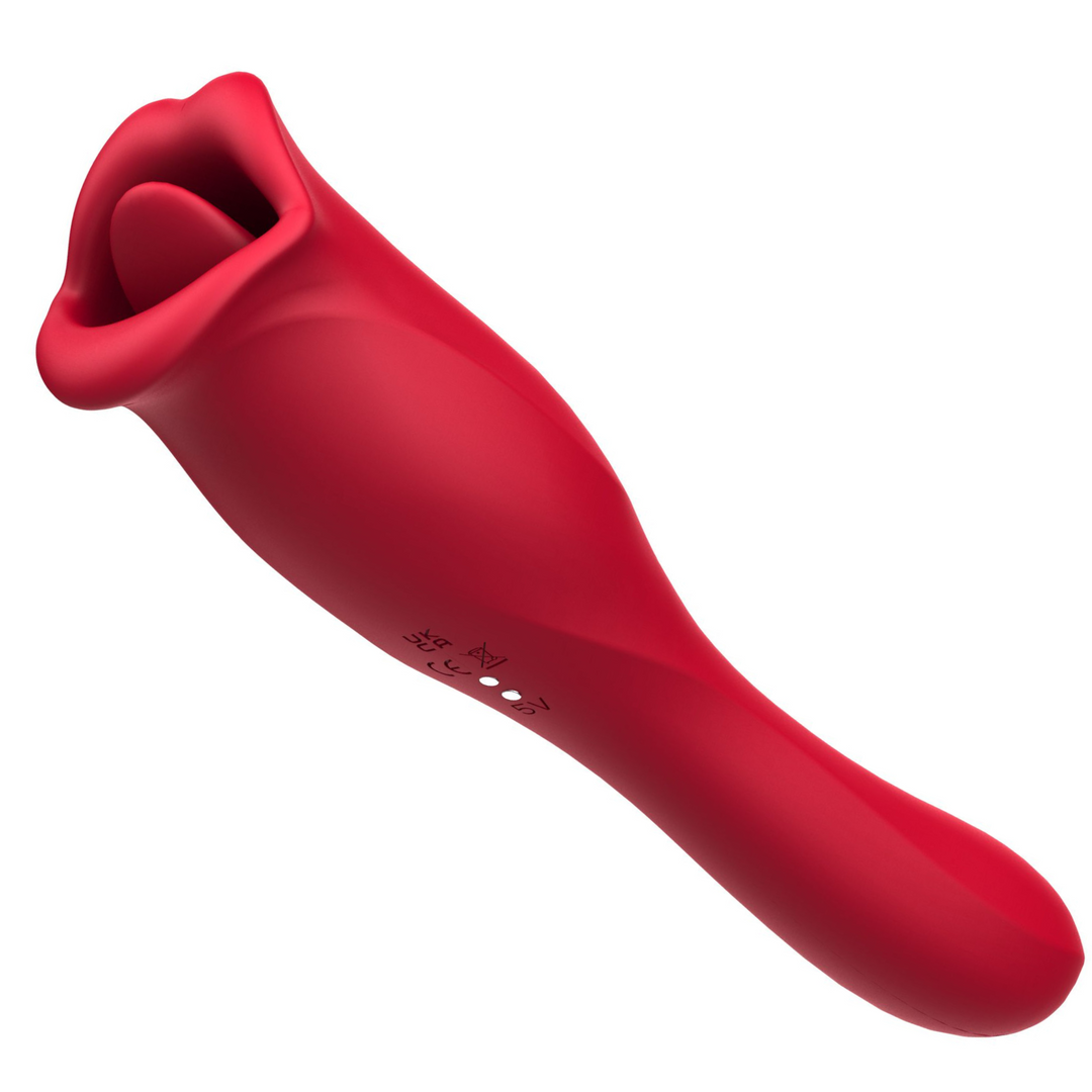 French Kiss Duo - Dual-End G-Spot & Licking and Kissing Vibrator TooTimid.com French Kiss Duo - Dual-End G-Spot & Licking and Kissing Vibrator TooTimid.com