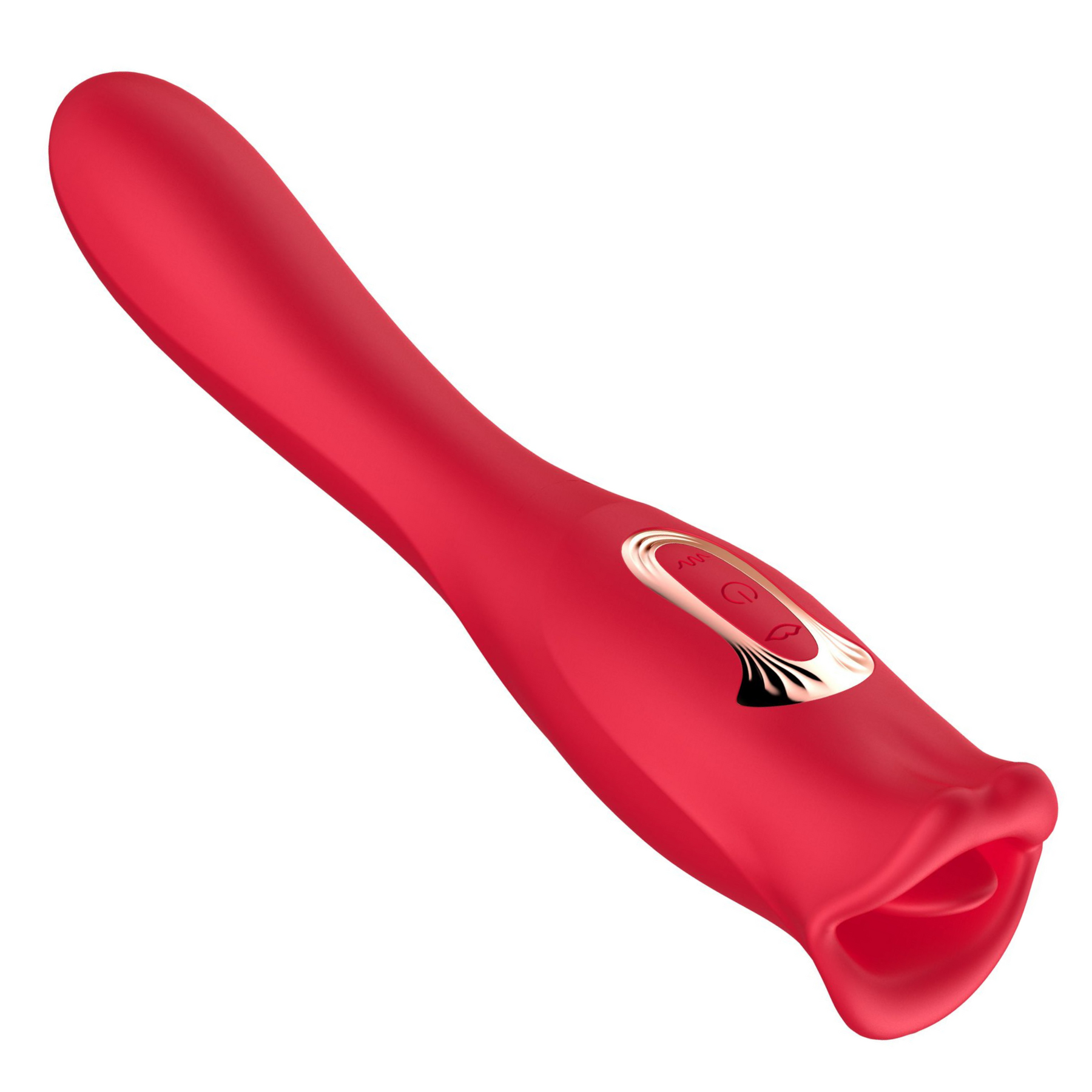French Kiss Duo - Dual-End G-Spot & Licking and Kissing Vibrator TooTimid.com French Kiss Duo - Dual-End G-Spot & Licking and Kissing Vibrator TooTimid.com