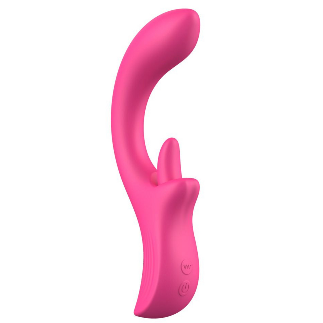 Double O Dual Action Silicone G-Spot Vibe and Clit Licker - 360 Tongue TooTimid.com Double O Dual Action Silicone G-Spot Vibe and Clit Licker - 360 Tongue TooTimid.com