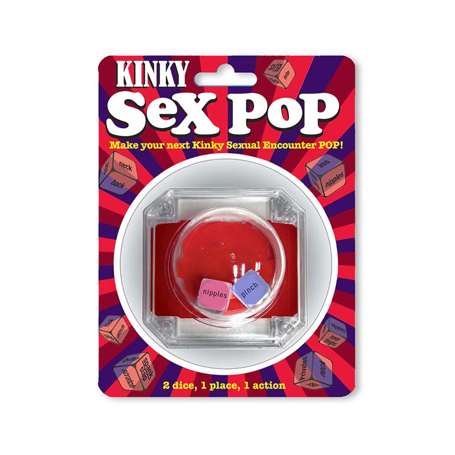 frontside of Kinky Sex Pop Dice Game packaging 