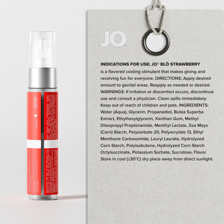 JO BLO Oral Pleasure Gel strawberry ingredients 