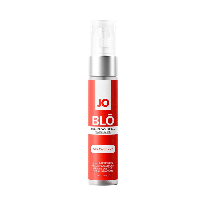 JO BLO Oral Pleasure Gel strawberry full product view 