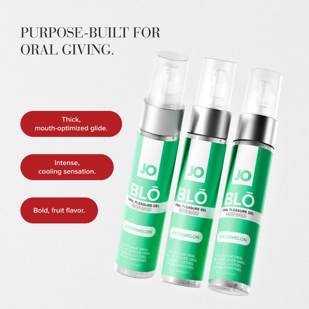 JO BLO Oral Pleasure Gel purpose built for oral giving 