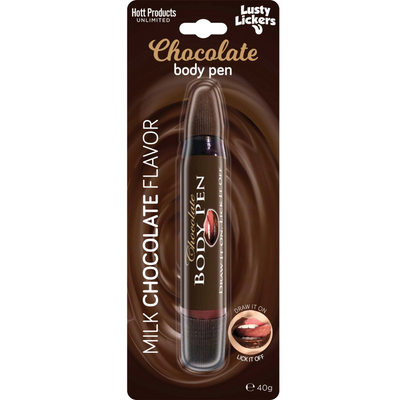 Edible chocolate play pens - milk chocolate flavor. Draw it on, lick it off.