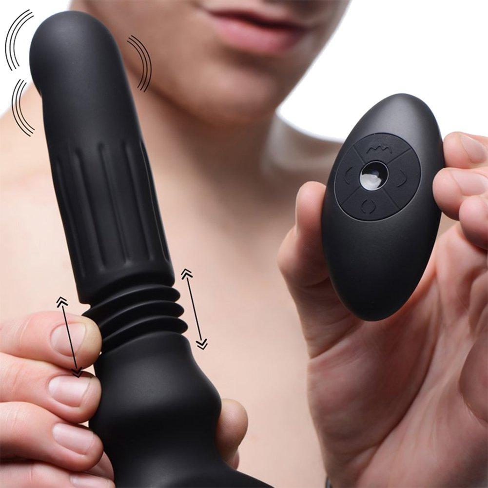 Wireless remote thrusting butt plug