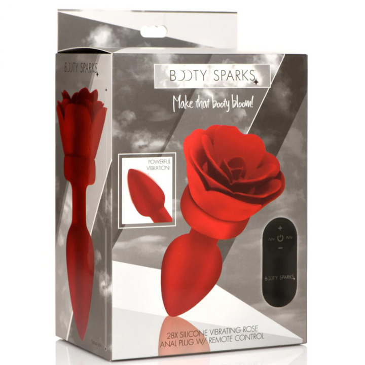 Booty Sparks Vibrating Rose Butt Plug