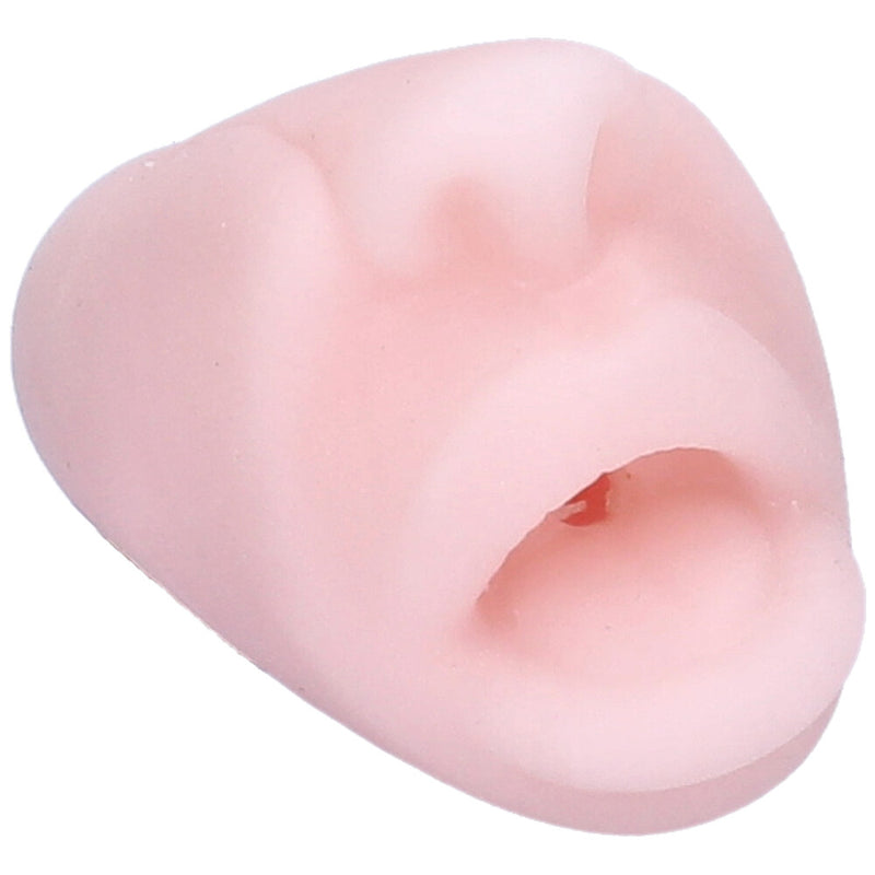 Alternate close-up view of mouth masturbator entryway.