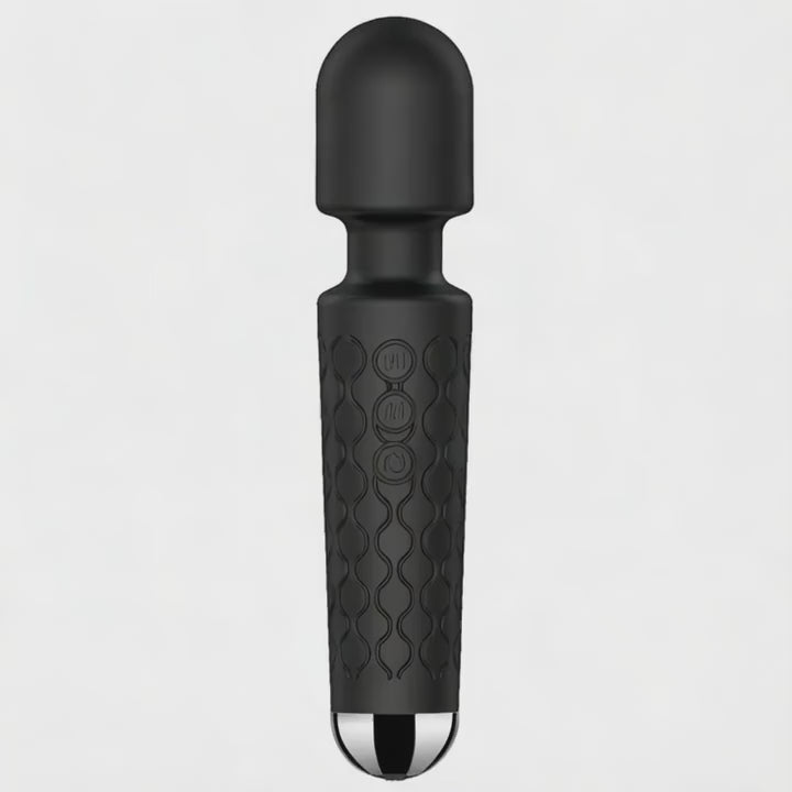 close up video of black body massager