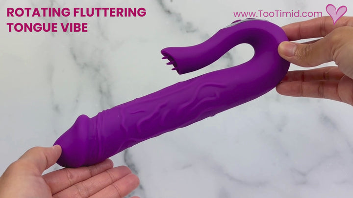 VIDEO of vibrator's features. Also shown being used on a model of a vagina