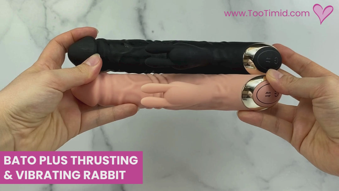 Video showing the thrusting rabbit in action and being used on a model of a vagina