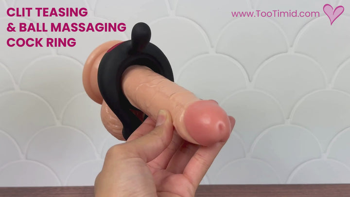 Amante Clit Teasing & Ball Massaging Double Head Cock Ring