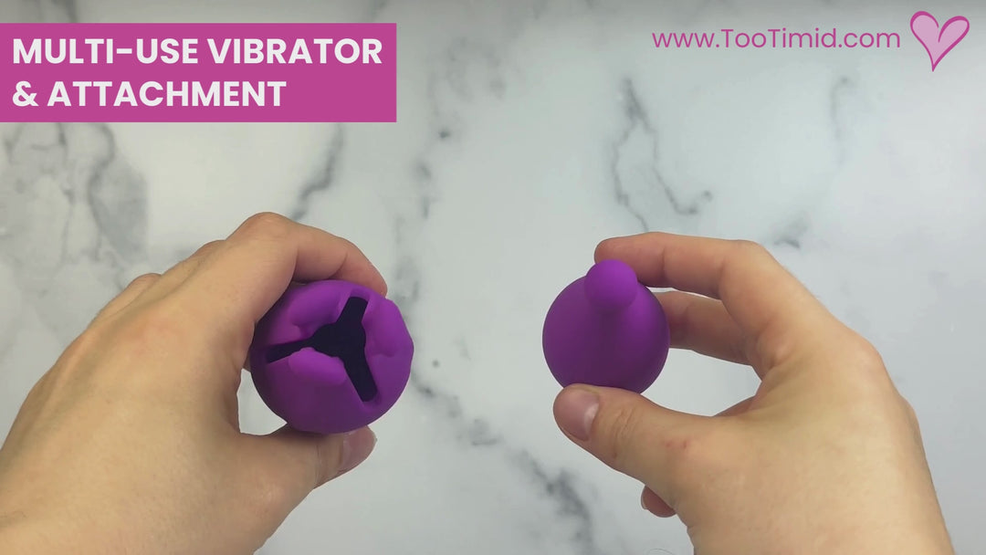 video of purple pinpoint vibrator with attachment