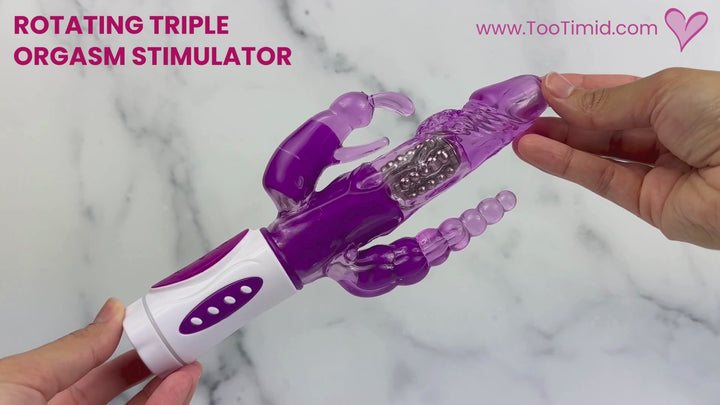 VIDEO of rabbit's features. Also shown being used on a model of a vagina