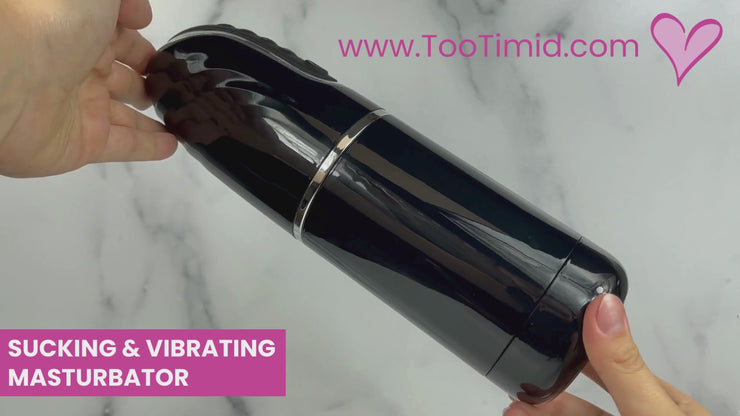 The Vortex Sucking and Vibrating Masturbator - It Moans!  TooTimid.com