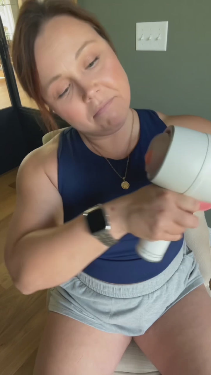 Sexual Health Coach showing Mr. Robotic thrusting with another toy inserted inside the toy to resemble a penis and display the thrusting on a male member.