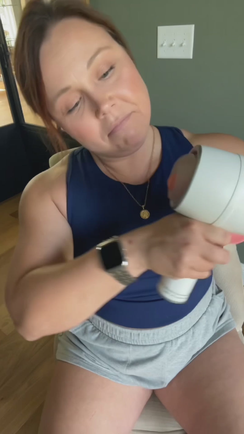 Sexual Health Coach showing Mr. Robotic thrusting with another toy inserted inside the toy to resemble a penis and display the thrusting on a male member.