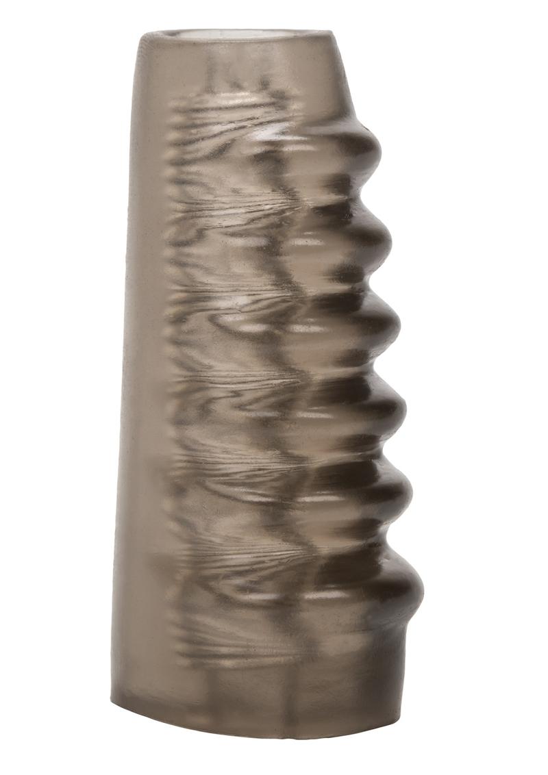 Textured bronze vase on a white background