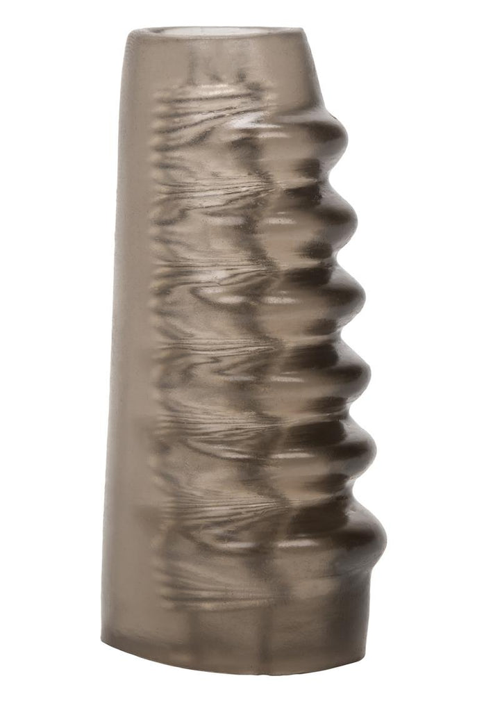 Textured bronze vase on a white background