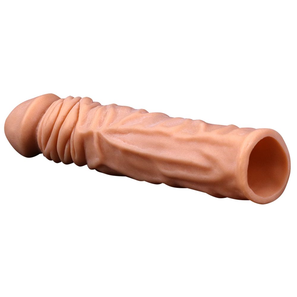 Realistic 1.5 Inch Penis Extender view from the bottom showing the opening.