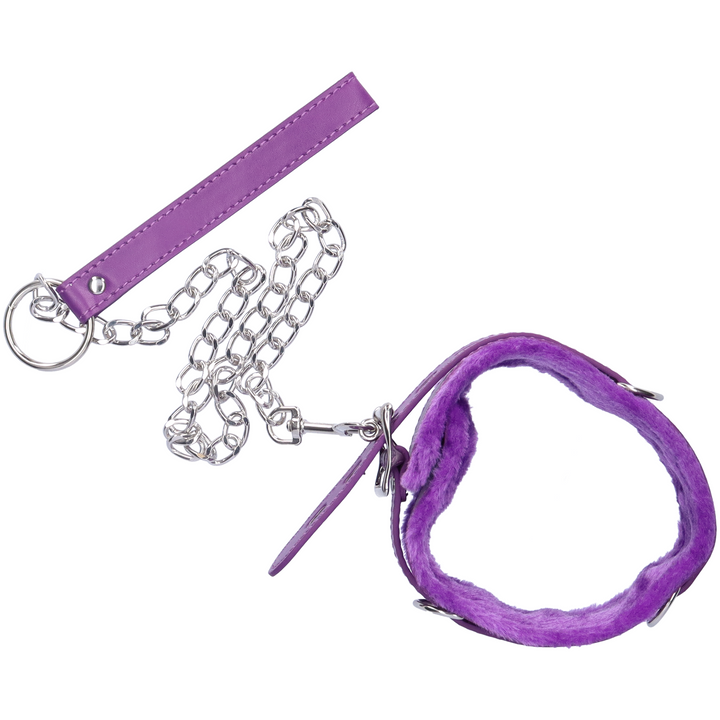 Photo of purple leash and collar bondage set!