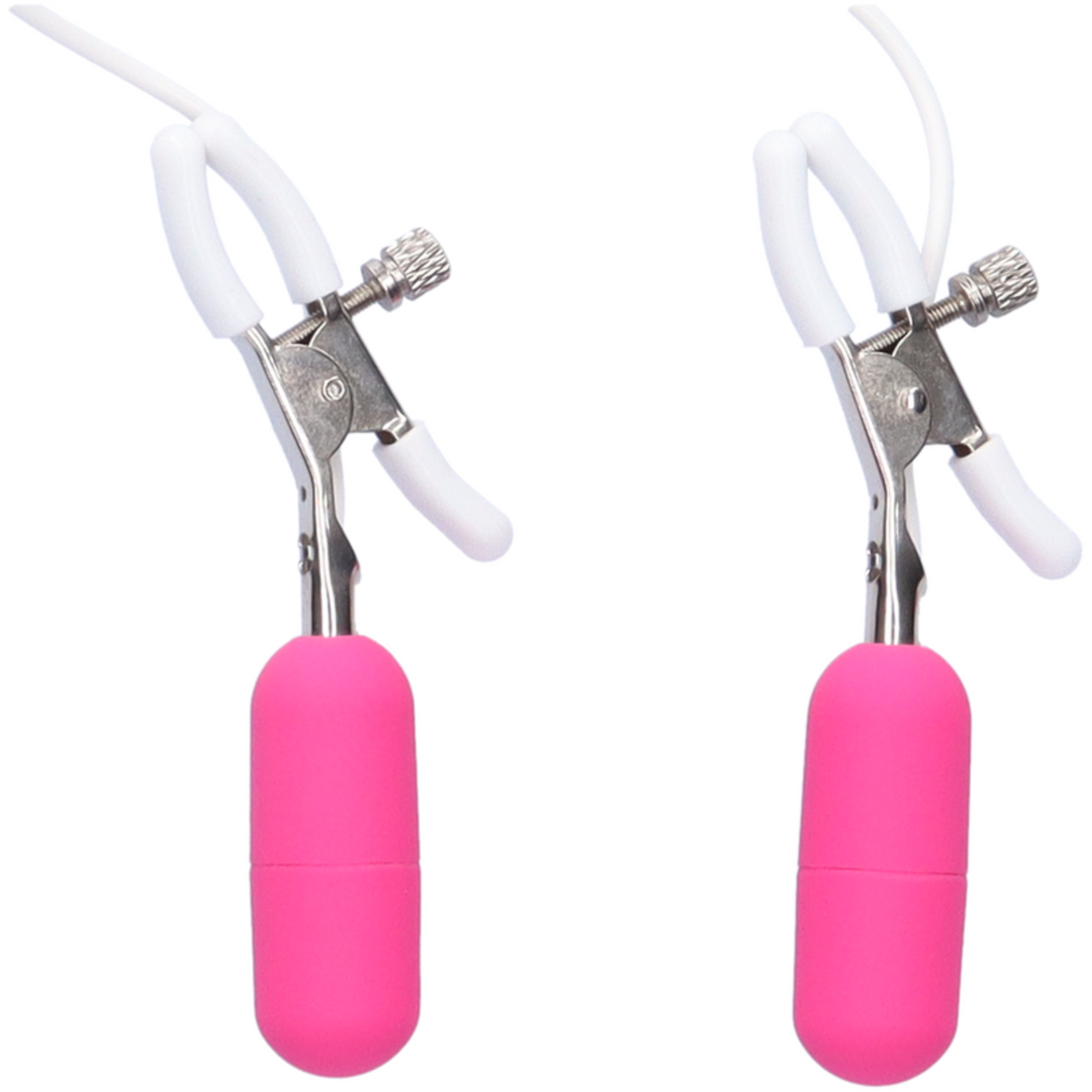 Powerful Vibrating Nipple Clamps with Remote TooTimid.com Powerful Vibrating Nipple Clamps with Remote TooTimid.com
