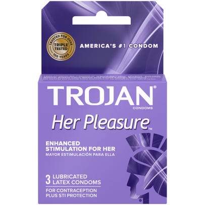 Trojan Her Pleasure Lubricated Latex Condoms