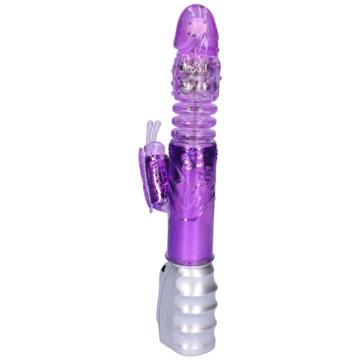 Thrusting vibrator with metal rotating beads