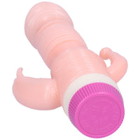 Beige triple stimulating vibrator