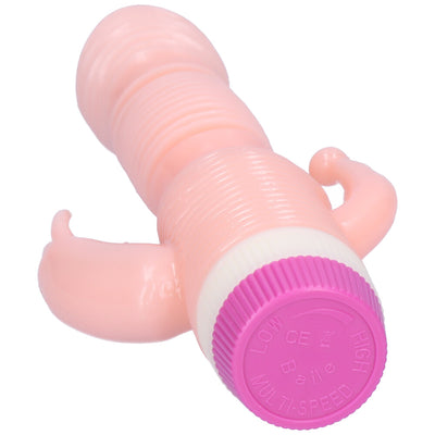 Beige triple stimulating vibrator