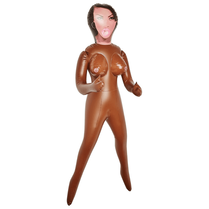 Photo of the blown-up inflatable sex doll.