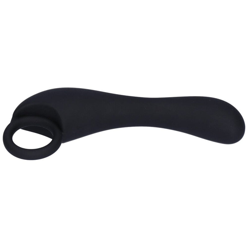 Silicone prostate toy with pull ring
