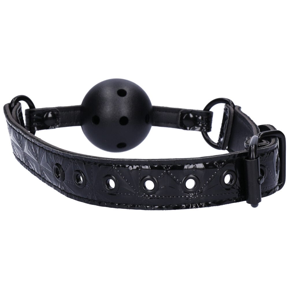 Back side of adjustable bondage gag