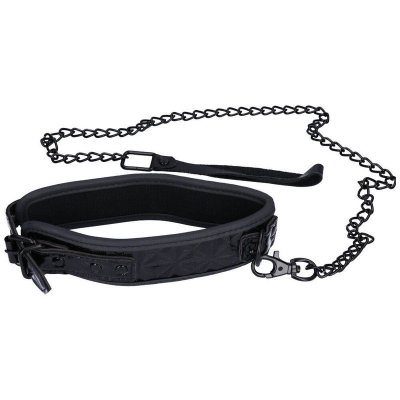 BDSM collar and leash for fetish play